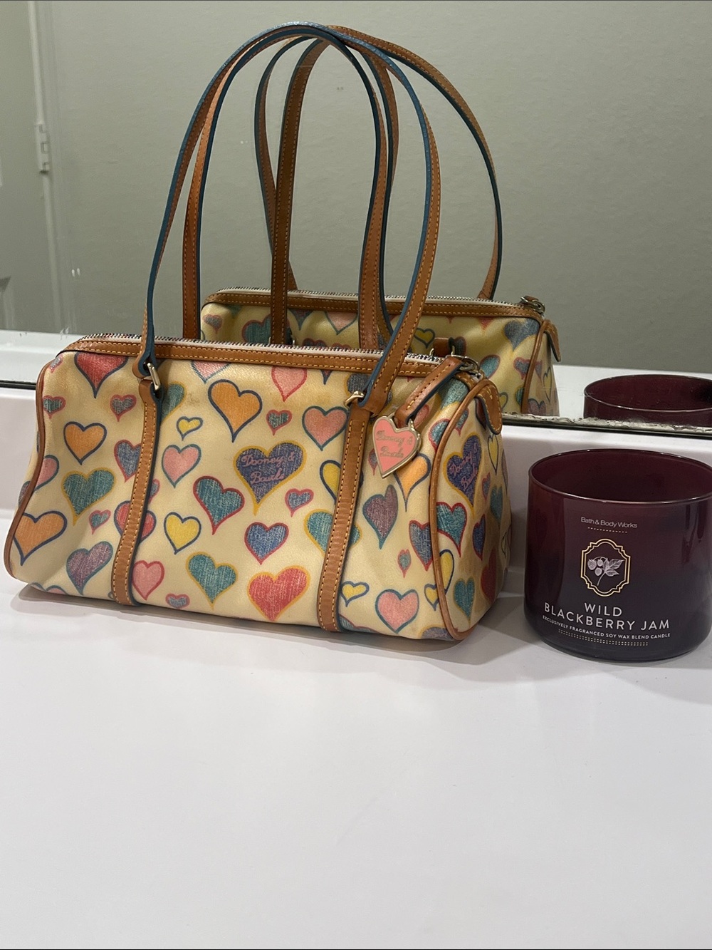 Vintage Dooney & Bourke heart duffle